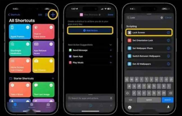 顺城苹果14锁屏维修店分享iPhone14升级iOS16.4后如何创建锁屏快捷方式 